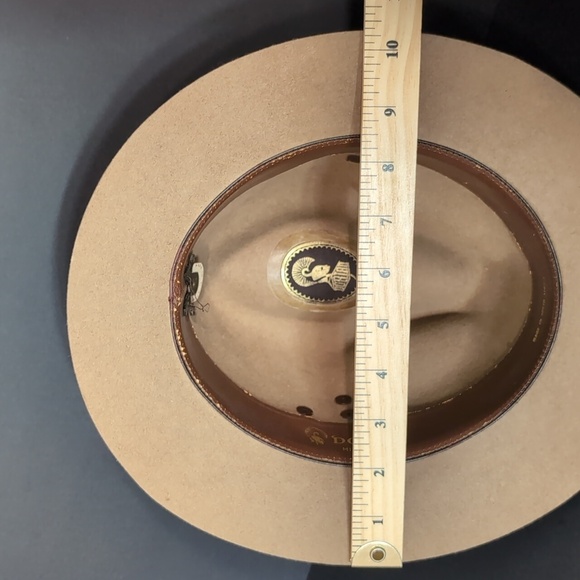 Dorian Mini safari Men's Full Brim Tan Felt Hat Size 6 7/8 56 cm. - Picture 14 of 15